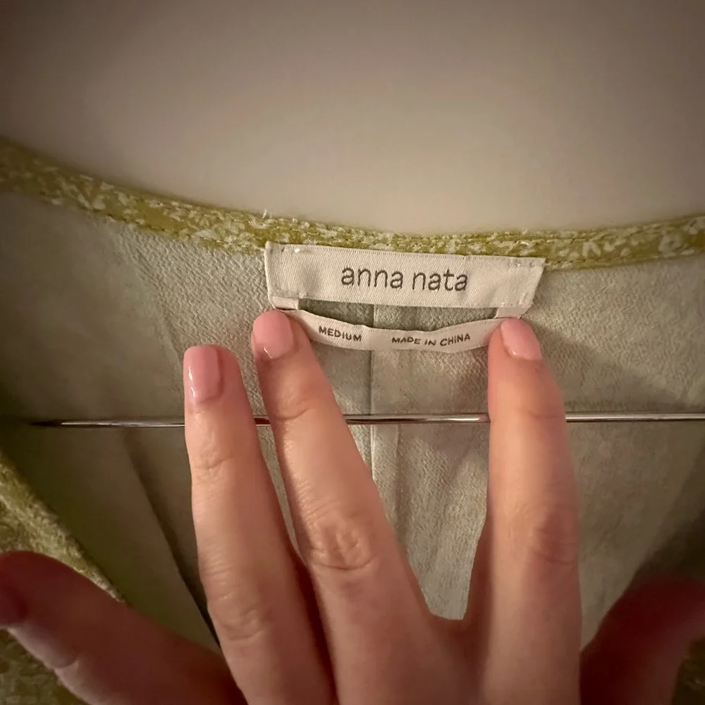 Ana Nata -Mia dress - colour celery foxglove - Picture 6 of 6